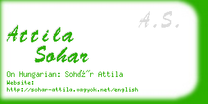 attila sohar business card